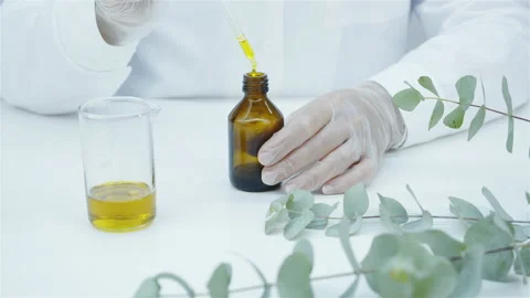 Eucalyptus extract, aromatic oil. Stock Footage 144019707