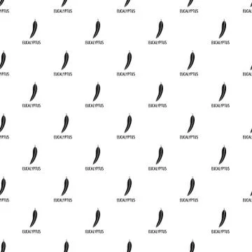 Eucalyptus leaf pattern seamless vector Stockillustratie