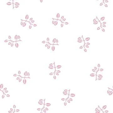Eucalyptus leaves glyph seamless pattern Stock Illustration
