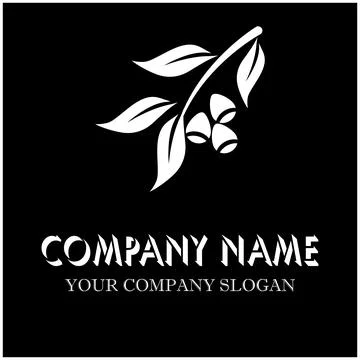 Eucalyptus leaves logo vector template Stock Illustration