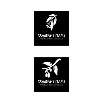 Eucalyptus leaves logo vector template Stock Illustration