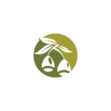 Eucalyptus leaves logo vector template Stock Illustration