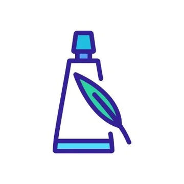 Eucalyptus toothpaste tube icon vector outline illustration Stock Illustration