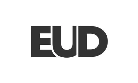 EUD logo design template with strong and modern bold text. Initial based ve.. Stock Illustration