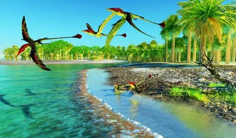 Eudimorphodon search for Fish Stock Illustration
