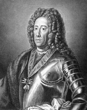 Eugen von Savoyen (1663-1736) on engraving from 1859. One of the most successful Stock Illustration