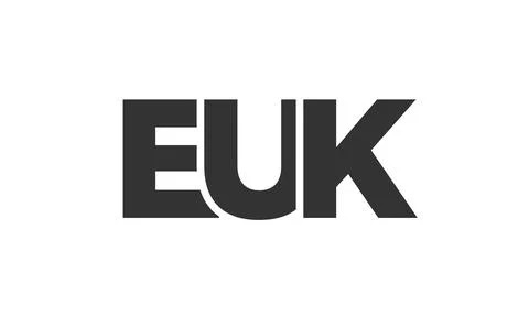 EUK logo design template with strong and modern bold text. Initial based ve.. Stock Illustration