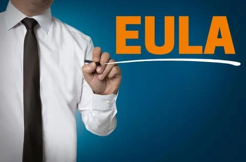 Eula is written by businessman background concept Stock Photos