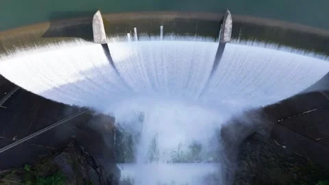 Eume Dam- Hydroelectric Dam In The Eume River Valley Stock Footage 331204432