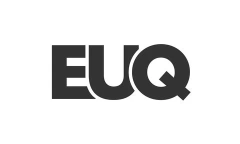 EUQ logo design template with strong and modern bold text. Initial based ve.. イラスト素材