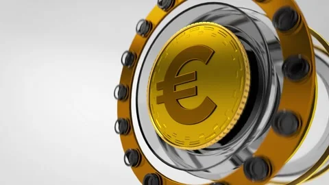 EUR - Euro Tech Background Loop Stock Footage 296579886