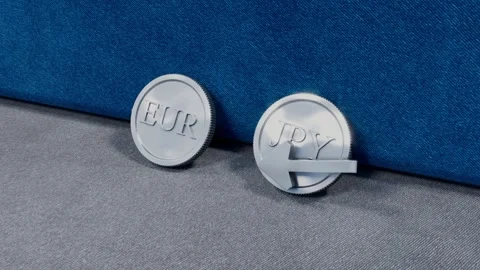 EUR to JPY Currency Exchange Process Stock Footage 309613952