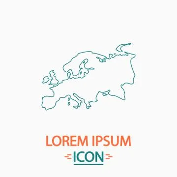 Eurasia computer symbol Stock Illustration