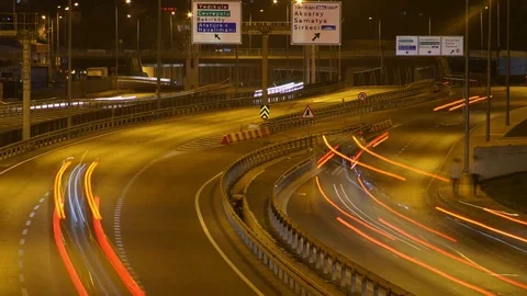 Eurasia Highway Timelapse Stock Footage 80164193