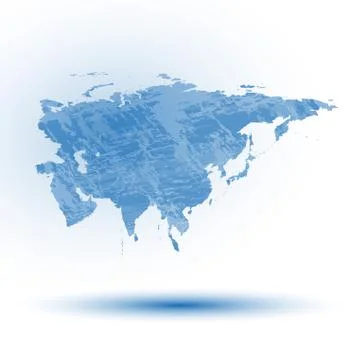 Eurasia map background vector Stock Illustration