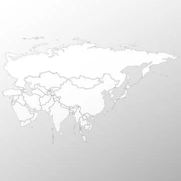 Eurasia map background vector Stock Illustration