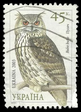 Eurasian Eagle owl Stock Illustration
