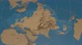 eurasian tectonic plate extruded on disc. elevation & bathymetry, solids. 4k 4k or 4k+ Resolution
