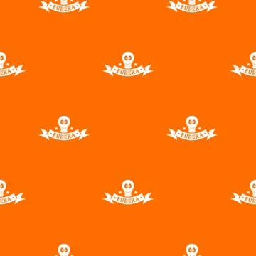 Eureka pattern vector orange Stock Illustration