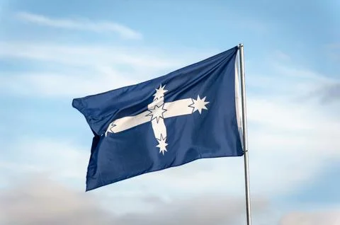 Eureka Stockade Flag in wind Stock Photos