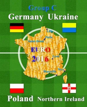 EURO 2016 group C Stock-Illustration