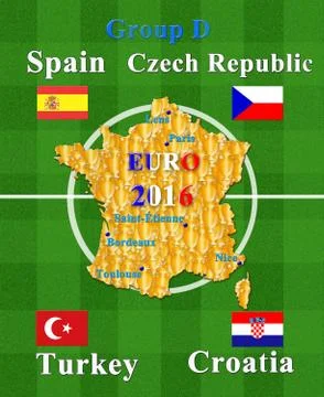 EURO 2016 group D Stock-Illustration