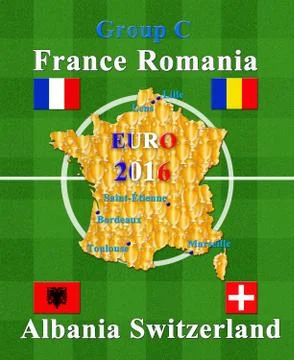 EURO 2016 group A Stock-Illustration