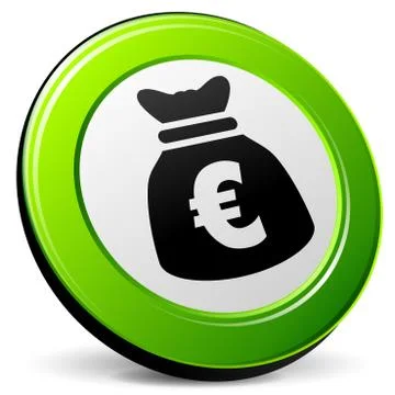 Euro 3d icon Stock Illustration