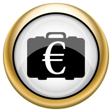 Euro bag icon Illustrazione stock