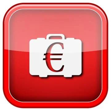 Euro bag icon 스톡 일러스트