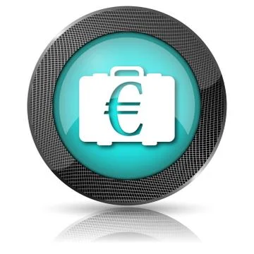Euro bag icon 스톡 일러스트