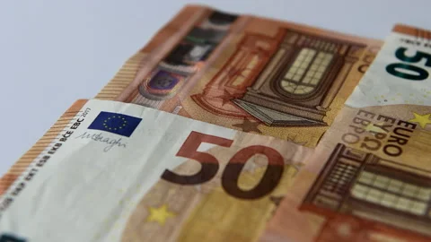 Euro bank notes. Stock Footage 140614658