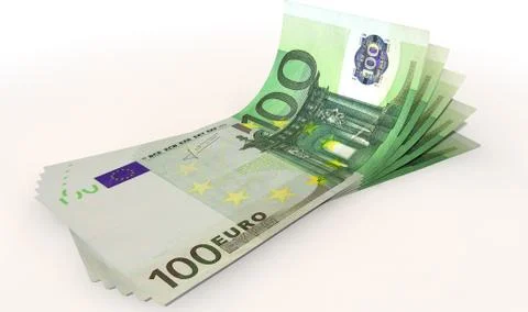 Euro bank notes spread Stock Illustration