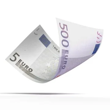 Euro banknote  with different values イラスト素材