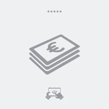 Euro banknote flat icon Stockillustratie