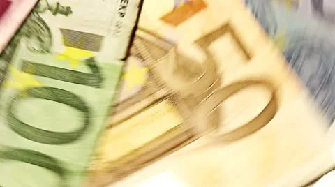 Euro Banknotes 04 rotating 库存影片 10604212