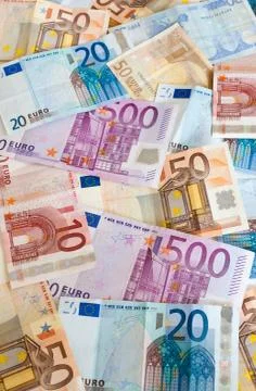 Euro banknotes background Stock Photos