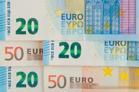 Euro banknotes background Stock Photos