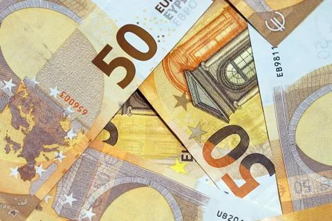 Euro banknotes background Stock Photos