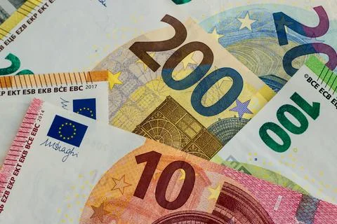 Euro Banknotes Background Stock Photos
