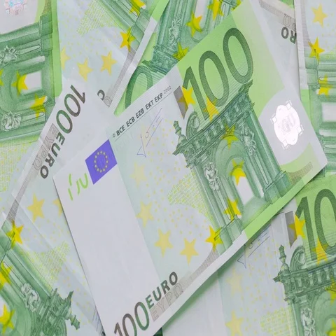 Euro banknotes, close-up Stock Footage 69348196