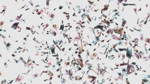 Euro banknotes explode. 動画素材 337311027