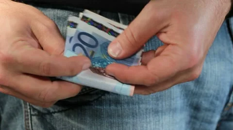 Euro banknotes 스톡 동영상 9996039