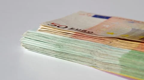 Euro banknotes Stock Footage 65143901