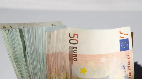 Euro banknotes Stock Footage 65144205