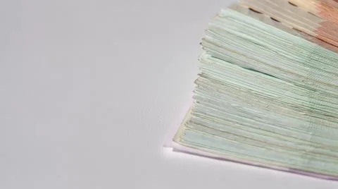 Euro banknotes Stock Footage 67453343