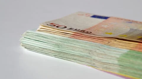 Euro banknotes Stock Footage 67453396