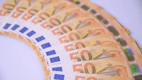 Euro banknotes Stock Footage 99453795