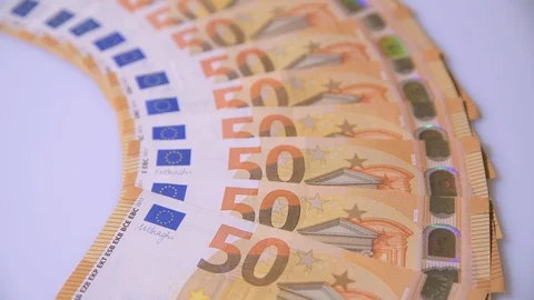 Euro banknotes Stock Footage 99453945