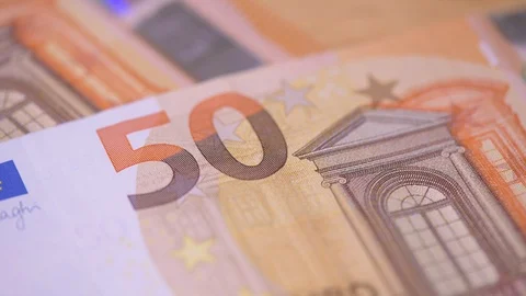 Euro banknotes Stock Footage 99457363